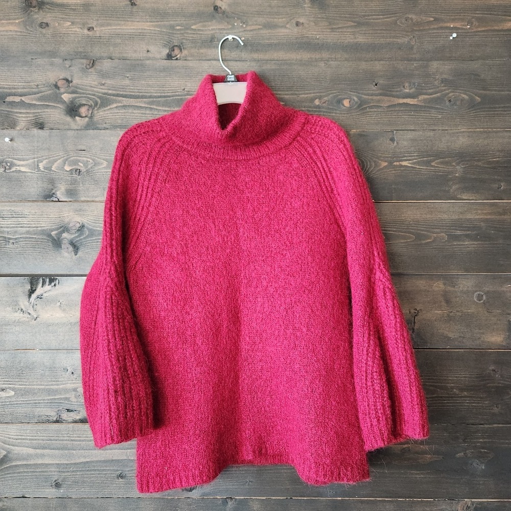 Pendleton Baby Alpaca‎ Mock Neck Sweater Size Small High Neck Berry Pull over